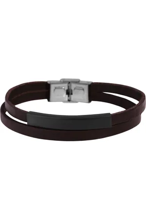 Akzent Armband Tom Echtlederarmband mit Edelstahlgravurplatte, (Einzeln), Damen Armband - Verkäufer: Shaghafi GmbH