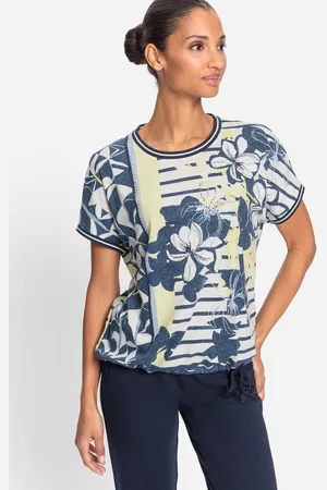 Olsen Print-Shirt (1-tlg) mit Tunnelzug und Bindeband am Saum - Verkäufer: GUTEMARKEN