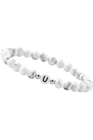 GOOD.designs Perlenarmband (1-tlg), aus Howlith-Steinen mit dem Buchstaben U - Verkäufer: GUTEMARKEN