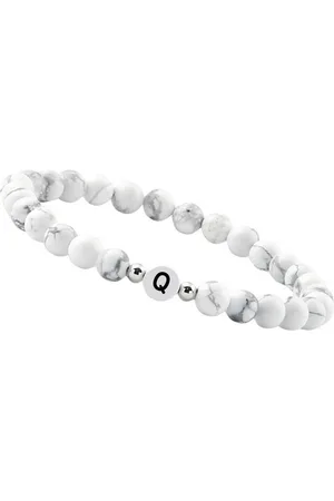 GOOD.designs Perlenarmband (1-tlg), aus Howlith-Steinen mit dem Buchstaben Q - Verkäufer: GUTEMARKEN