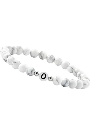 GOOD.designs Perlenarmband (1-tlg), aus Howlith-Steinen mit dem Buchstaben O - Verkäufer: GUTEMARKEN