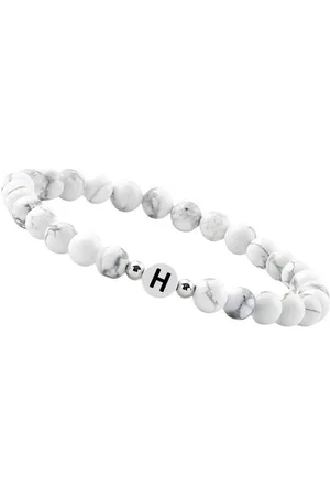 GOOD.designs Perlenarmband (1-tlg), aus Howlith-Steinen mit dem Buchstaben H - Verkäufer: GUTEMARKEN