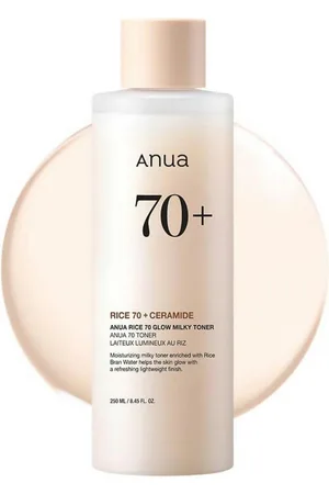 ANUA Toner Rice 70 Glow Milky Toner 250ml – Feuchtigkeit & strahlender Teint schnell einziehend, ohne künstliche Duftstoffe, alkoholfrei, parabenfrei, feuchtigkeitsspendend, hautberuhigend, aufhellend, nicht fettend - Verkäufer: DaniMarket.eu
