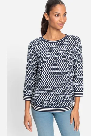 Olsen Rundhalsshirt (1-tlg) Mit gestreiftem Gummizug an Ärmelabschlüssen und Saum - Verkäufer: GUTEMARKEN