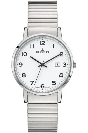 DUGENA Quarzuhr Herrenuhr 4460751-1 Moma Comfort, Quarz, weißes Zifferblatt, Edelstahl - Verkäufer: Selva Technik GmbH