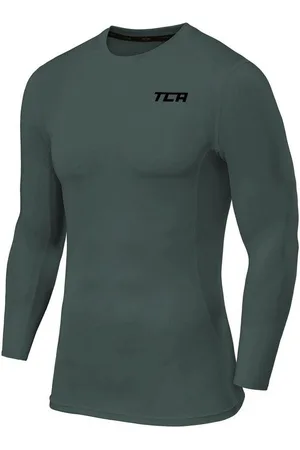 TCA Funktionsshirt Herren Langarm Kompressionsshirt Thermo Dunkelgrün XL (1-tlg) - Verkäufer: SellerX14