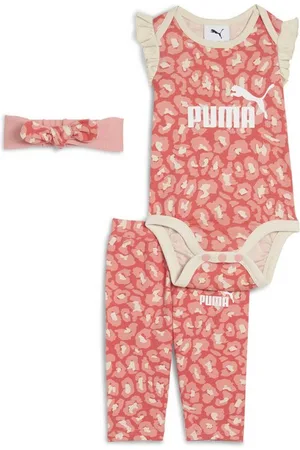 PUMA Jogginganzug Minicats Essentials Animal Newborn 3-teiliges Set Kinder
