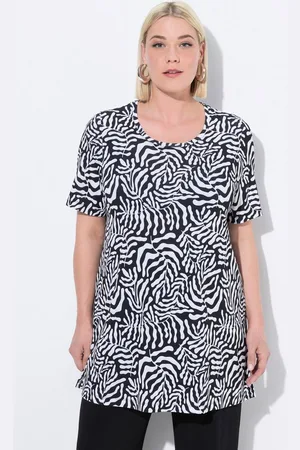 Ulla Popken Longshirt Longshirt A-Linie Rundhals Halbarm - Verkäufer: Popken Fashion Group
