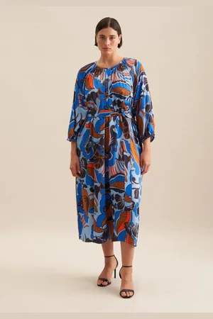 Seidensticker Sommerkleid Schwarze Rose 3/4-Arm Rundhals Floral