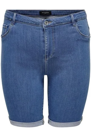 ONLY Jeansshorts Plus Size Denim Jeans Shorts Kurze Stretch Bermuda Hose CARTHUNDER CARTHUNDER REG LONG SHORTS DNM - Verkäufer: ARIZONAS