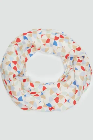 QS by s.Oliver Halstuch Lässiger Loop Schal aus Viskose mit All-over-Print, Artwork - Verkäufer: