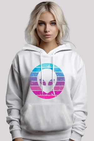 F4NT4STIC Kapuzenpullover Alien Kopf Premium Qualität