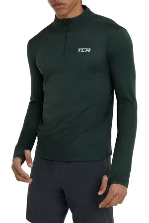 TCA Trainingsshirt Herren Cloud Fleece Sporttop Laufshirt - Dunkelgrün, XXL (1-tlg) - Verkäufer: SellerX14