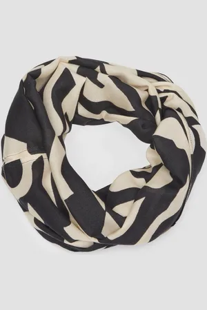 QS by s.Oliver Halstuch Lässiger Loop Schal aus Viskose mit All-over-Print, Artwork - Verkäufer: