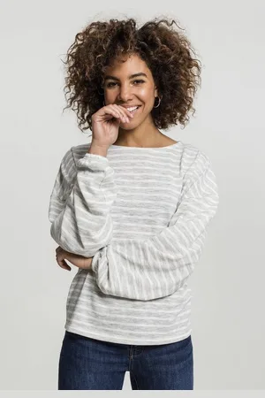 Urban classics Sweater Damen Ladies Oversize Stripe Pullover (1-tlg)
