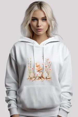 F4NT4STIC Kapuzenpullover Ostern Küken Ei Blumen Premium Qualität