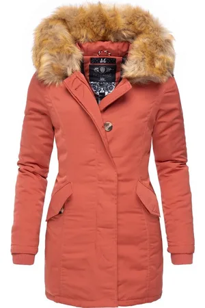 Marikoo Wintermantel Karmaa edler Parka mit Kunstfellkapuze