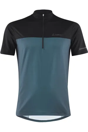 Löffler Radtrikot M BIKE SHIRT HZ GLOW DARK PETROL - Verkäufer: Intersport Drucks