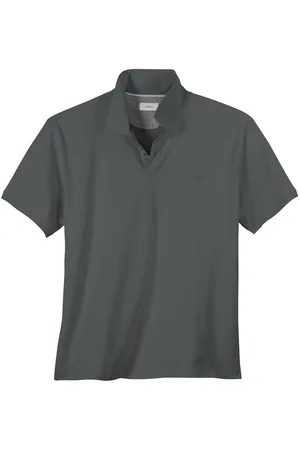 QS by s.Oliver Rundhalsshirt Basic XXL Stretch-Poloshirt anthrazit - Verkäufer: bigtex