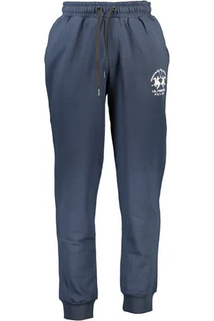 La Martina 5-Pocket-Hose Herren-Sporthose Blau: Elastischer Bund, 3 Taschen, Stickerei - Verkäufer: Redeve