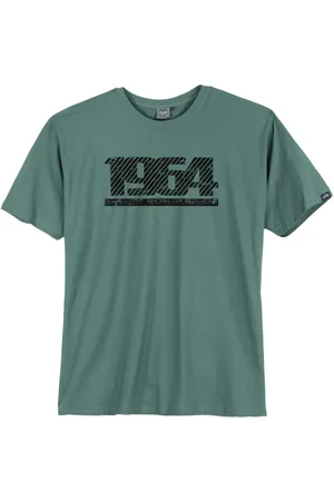 Ahorn Rundhalsshirt Ahorn Übergröße T-Shirt dunkelmint Grafikprint 1964 - Verkäufer: bigtex
