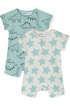 Minoti Schlafoverall Kurzarm-Strampler im 2-er Pack. (0-24m) - Verkäufer: