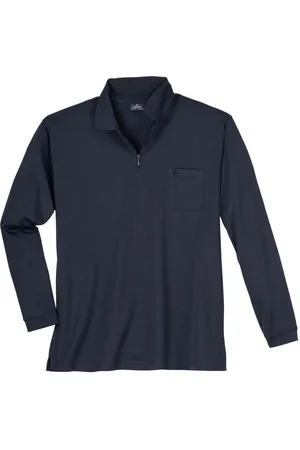 Ragman Poloshirt Softknit Langarm-Polo Zipper XXL marine - Verkäufer: bigtex