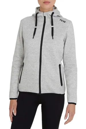 TCA Sweater Damen Revolution Hoodie, Sweatjacke mit Kapuze - Hellgrau (1-tlg) - Verkäufer: SellerX14