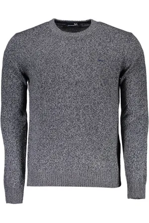 HARMONT&BLAINE Strickpullover Elegante Herrenstrickjacke in Blau mit Kontrastdetails und Stickerei - Verkäufer: Redeve