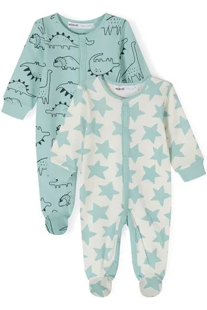 Minoti Schlafoverall Schlafanzüge mit Print, 2-er Pack (0-24m) - Verkäufer: