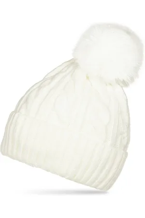 CASPAR Bommelmütze MU218 Warme Damen Bommelmütze Zopfmuster extra warm mit Teddy Fleece Futter - Verkäufer: & SIKORA