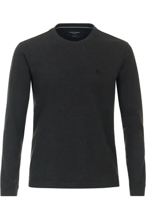 Casa Moda Rundhalsshirt XXL Langarmshirt Piqué anthrazit melange - Verkäufer: bigtex