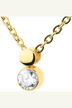 ERNSTES Kettenanhänger Edelstahl goldfarben mit Zirkonia AN1032 - Verkäufer: Schmuck-Uhren-Trends