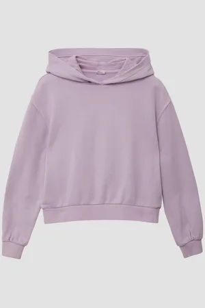 QS by s.Oliver Sweatshirt Cropped Oversized Sweatshirt mit Rückenprint und Wascheffekt Garment Dye - Verkäufer: