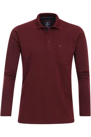 Redmond Poloshirt XXL Langarm-Polo bordeaux melange - Verkäufer: bigtex