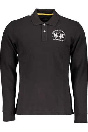 La Martina Poloshirt Herren Langarm-Poloshirt in Schwarz - Regular Fit - Verkäufer: Redeve