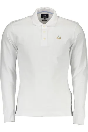 La Martina Poloshirt Elegantes Herren Langarm-Poloshirt in Weiß mit - Verkäufer: Redeve