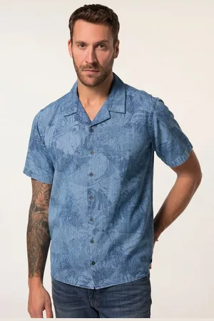 JP 1880 Kurzarmhemd JP 1880 Jeanshemd Denim Halbarm Laserprint - Verkäufer: Popken Fashion Group