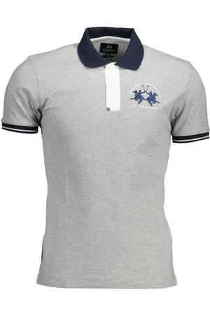 La Martina Poloshirt Herren Slim Fit Polo Grau - Kurzarm - Verkäufer: Redeve