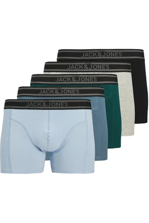 JACK & JONES Retro Pants Große Größe Herren Pants JACRON petrol/hellblau/schwarz 5er (Spar-Pack, 5-St., 5er-Pack) - Verkäufer: bigtex