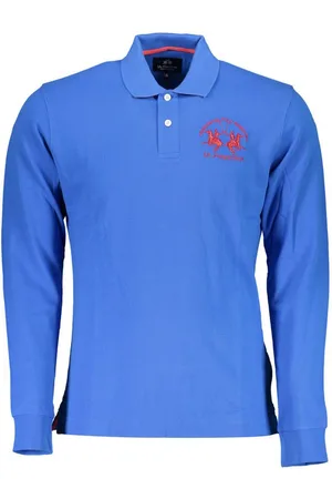 La Martina Poloshirt Herren Langarm-Polo Blau – Regular Fit mit - Verkäufer: Redeve