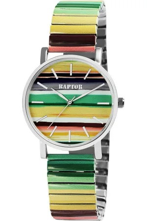 Raptor Quarzuhr Colorful Edition mit Edelstahlzugarmband, 3 ATM, Mineralglas - Verkäufer: Shaghafi GmbH