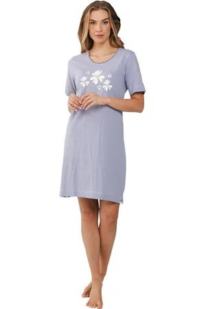 Pastunette Nachthemd Damen Schlafshirt mit kurzem Arm (1-tlg) Baumwolle - Verkäufer: HELLER-SHOES