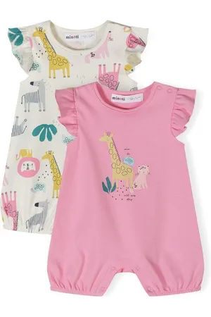 Minoti Schlafoverall Strampler mit Rüschen im 2-er Pack (0-24m) - Verkäufer: