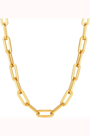 Karma Gliederkette Damenkette Halskette 40+5 cm Gold oder Silber (Damenschmuck, Statementkette), auffällige goldfarbene Kette Silberkette - Verkäufer: Sanixa