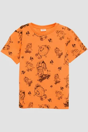 QS by s.Oliver Kurzarmshirt T-Shirt aus Baumwolle mit All-over-Print - Verkäufer: