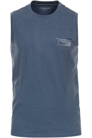 Casa Moda Muscleshirt XXL Tanktop rauchblau melange Brustprint - Verkäufer: bigtex