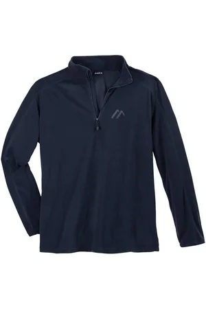 Maier Sports Langarmshirt Fleece-Rolli Übergröße navy - Verkäufer: bigtex