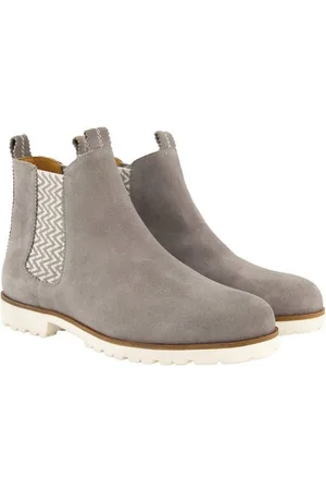 Ulla Popken Suede-Chelseaboots Mustereinsatz Wechselfußbett Stiefel - Verkäufer: Popken Fashion Group