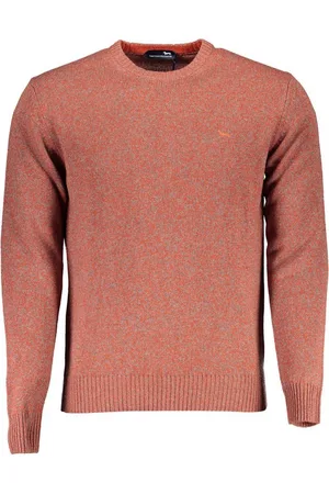 HARMONT&BLAINE Strickpullover Eleganter Herrenpullover in Rot mit Kontrastdetails und Logo-Stickerei - Verkäufer: Redeve